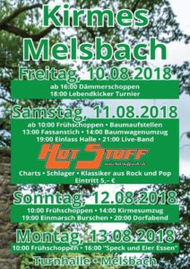 Kirmes in Melsbach 2018 @ Sporthalle Melsbach | Melsbach | Rheinland-Pfalz | Deutschland